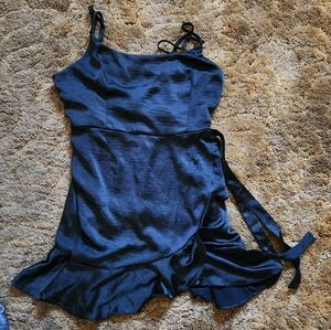Wild Fable Satin Little Black Dress Size Large